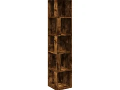 vidaXL Eckregal Räuchereiche 33x33x164,5 cm Holzwerkstoff