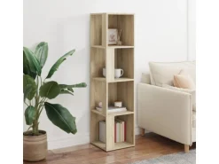 vidaXL Eckregal Sonoma-Eiche 33x33x132 cm Holzwerkstoff