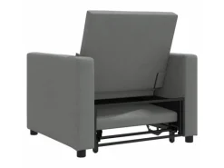 vidaXL Einzel-Schlafsofa mit Rädern Dunkelgrau 90 x 165 x 87 cm Stoff 42002685