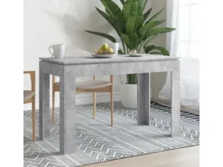 vidaXL Esstisch Betongrau 120x60x76 cm Holzwerkstoff