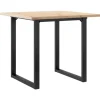 vidaXL Esstisch O-Gestell 90x90x75,5 Massivholz Kiefer und Gusseisen
