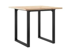 vidaXL Esstisch O-Gestell 90x90x75,5 Massivholz Kiefer und Gusseisen