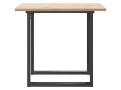 vidaXL Esstisch O-Gestell 90x90x75,5 Massivholz Kiefer und Gusseisen
