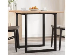 vidaXL Esstisch O-Gestell 90x90x75,5 Massivholz Kiefer und Gusseisen