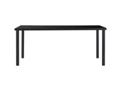 vidaXL Esstisch Schwarz 180 x 90 x 75 cm Hartglas Metall