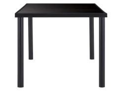 vidaXL Esstisch Schwarz 180 x 90 x 75 cm Hartglas Metall