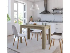 vidaXL Esstisch Sonoma-Eiche 120x60x76 cm Holzwerkstoff