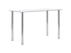 vidaXL Esstisch Transparent 120 x 60 x 75 cm Hartglas