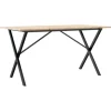 vidaXL Esstisch X-Gestell 140x80x75 cm Massivholz Kiefer und Gusseisen