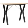 vidaXL Esstisch Y-Gestell 100x50x75 cm Massivholz Kiefer und Gusseisen