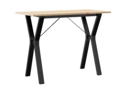 vidaXL Esstisch Y-Gestell 100x50x75 cm Massivholz Kiefer und Gusseisen