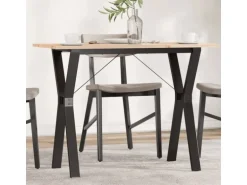 vidaXL Esstisch Y-Gestell 100x50x75 cm Massivholz Kiefer und Gusseisen