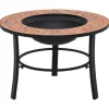 vidaXl Feuerstelle Mosaik Keramik Terracotta 68 cm