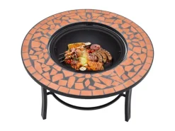 vidaXl Feuerstelle Mosaik Keramik Terracotta 68 cm