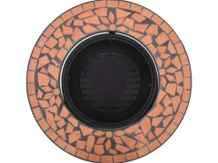 vidaXl Feuerstelle Mosaik Keramik Terracotta 68 cm