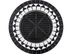 vidaXL Feuertisch Mosaik Keramik Schwarz und Weiß 68 cm
