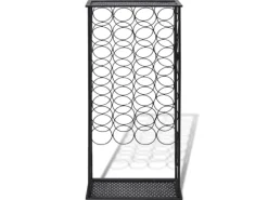 vidaXL Flaschenregal für 28 Flaschen Metall 47,5 x 21 x 100 cm