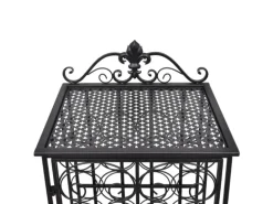 vidaXL Flaschenregal für 28 Flaschen Metall 47 x 35 x 111 cm