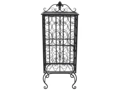 vidaXL Flaschenregal für 28 Flaschen Metall 47 x 35 x 111 cm