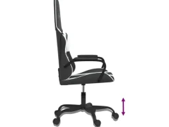 vidaXL Gaming-Stuhl Schwarz und Weiß Kunstleder Modell 7