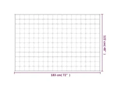 vidaXL Gewichtsdecke Grau 122x183 cm 9 kg Stoff Modell 1