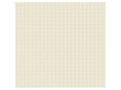 vidaXL Gewichtsdecke Hellcreme 220x240 cm 11 kg Stoff Modell 1