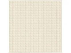 vidaXL Gewichtsdecke Hellcreme 200x200 cm 13 kg Stoff