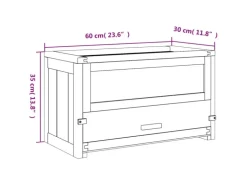 vidaXL Hamsterkäfig 60x30x35 cm Massivholz Tanne