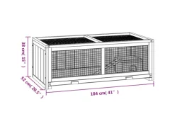 vidaXL Hamsterkäfig 104x52x38 cm Massivholz Tanne
