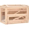 vidaXL Hamsterkäfig 80x40x43 cm Massivholz Tanne