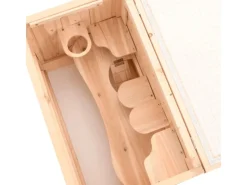 vidaXL Hamsterkäfig 60x35,5x42 cm Massivholz Tanne