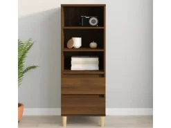 vidaXL Highboard Braun Eichen-Optik 40x36x110 cm Holzwerkstoff 821243