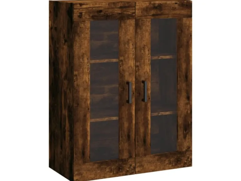 vidaXL Highboard Räuchereiche 69,5x34x180 cm Holzwerkstoff 3198534