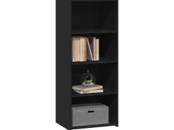 vidaXL Highboard Schwarz 50x41x124 cm Holzwerkstoff 846398
