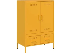 vidaXL Highboard Senfgelb 68x39x101,5 cm Stahl 843111