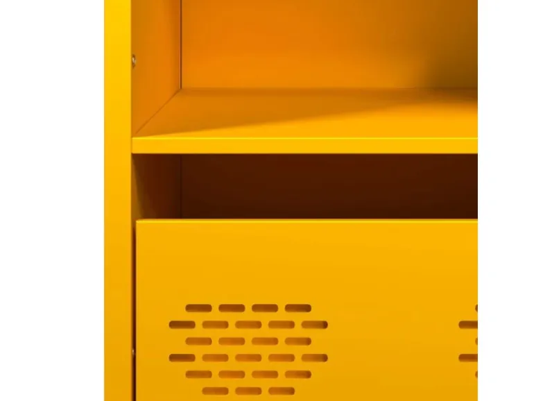 vidaXL Highboard Senfgelb 35x39x103,5 cm Stahl 851379