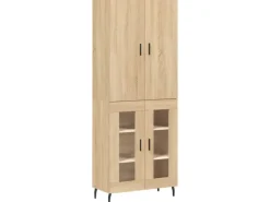 vidaXL Highboard Sonoma-Eiche 69,5x34x180 cm Holzwerkstoff 3195750