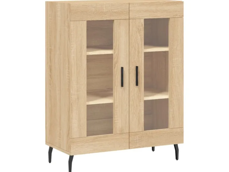 vidaXL Highboard Sonoma-Eiche 69,5x34x180 cm Holzwerkstoff 3195750