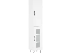vidaXL Highboard Weiß 34,5x34x180 cm Holzwerkstoff 3199073