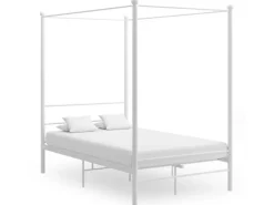 vidaXL Himmelbett Weiß Metall 120x200 cm651108
