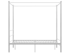 vidaXL Himmelbett Weiß Metall 120x200 cm651108