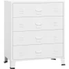 vidaXL Industrial Kommode mit Schubladen Weiß 78x40x93 cm Metall