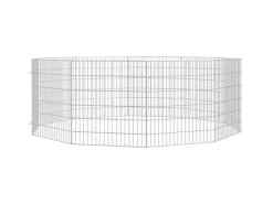 vidaXL Kaninchenkäfig 10 Paneele 54x60 cm Verzinktes Eisen vidaXL Freilaufgehege 10-teilig 54x60 cm Verzinktes Eisen
