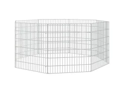vidaXL Kaninchenkäfig 8 Paneele 54x60 cm Verzinktes Eisen