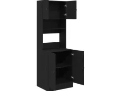 vidaXL Küchenschrank mit Regal Schwarz Eichen-Optik 60 x 50 x 180 cm 3365557