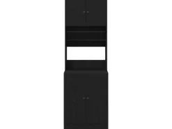 vidaXL Küchenschrank mit Regal Schwarz Eichen-Optik 60 x 50 x 180 cm 3365557
