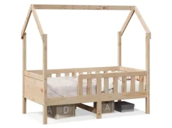 vidaXL Kinderbett Hausbett 70x140 cm Massivholz Kiefer2102249