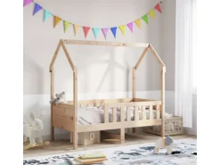 vidaXL Kinderbett Hausbett 70x140 cm Massivholz Kiefer2102249
