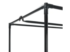 vidaXL Kleiderschrank Schwarz 75×50×160 cm