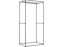 vidaXL Kleiderschrank Schwarz 75×50×160 cm